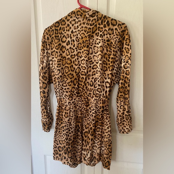 Zara Brown and Black Leopard Print Romper - Picture 2 of 9